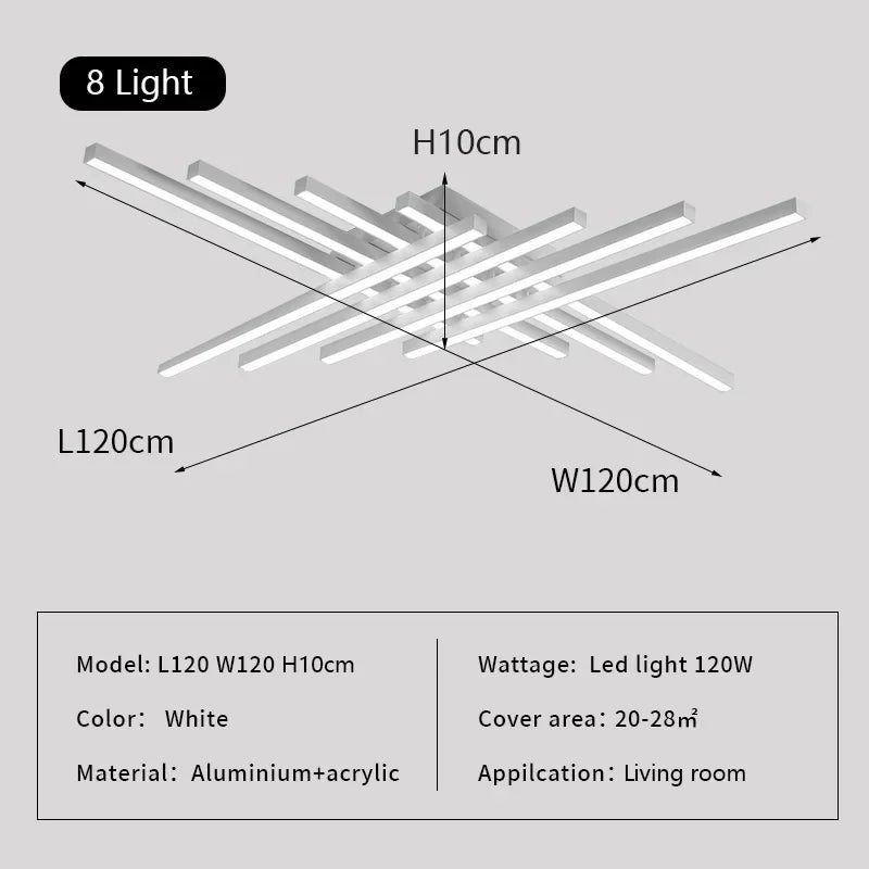 DecorBites™ مصباح سقف LED خطي لغرفة المعيشة وغرفة النوم