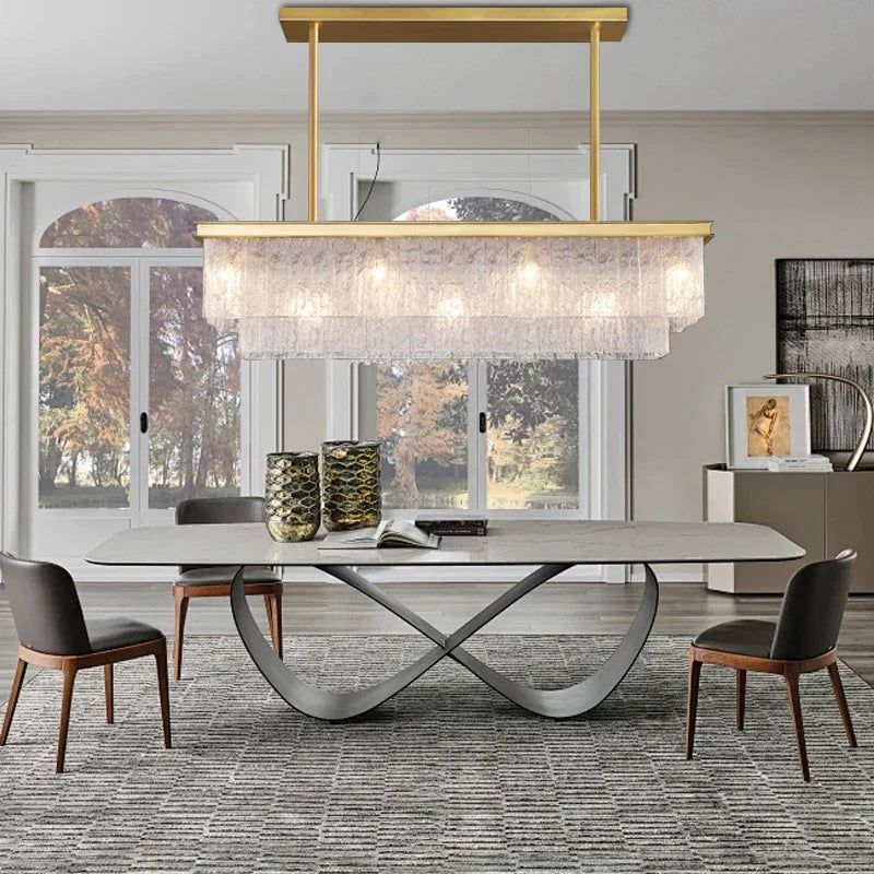 DecorBites™ Elegant Crystal Glass Chandelier for Luxury Home Decor