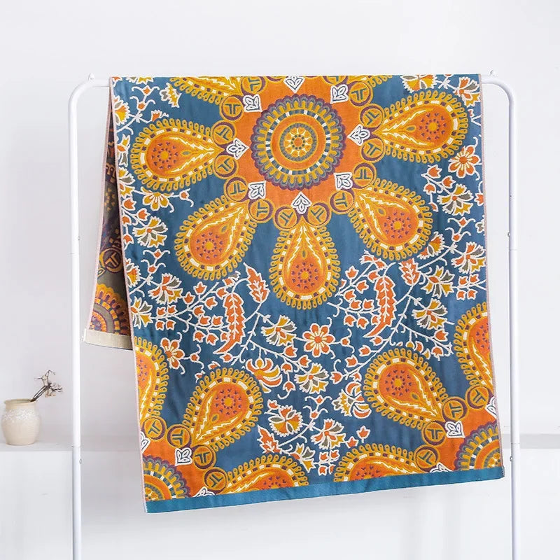 DecorBites™ Gauze Flower Bath Towel 80x160cm - Quick-Drying & Absorbent