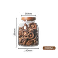 DecorBites™ 3L Kitchen Glass Jars with Acacia Airtight Lid - Set of 2 | Versatile Food Storage Containers