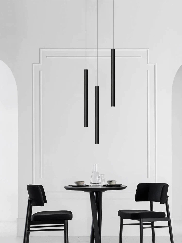 DecorBites™ Cylindrical LED Staircase Chandelier Suspension Light - Modern Villa Water Pipe Fixture