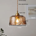 DecorBites™ Amber Glass Pendant Light with Adjustable Wire for Dining Room and Kitchen