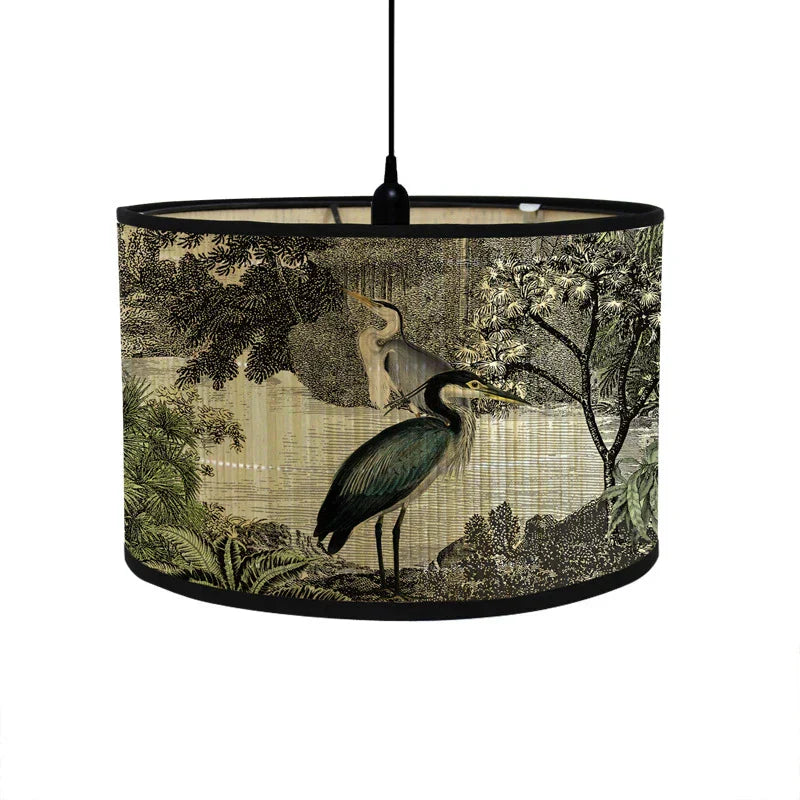 DecorBites™ Bamboo Pendant Light: Retro Chandelier for Home Cafe Bar Decor