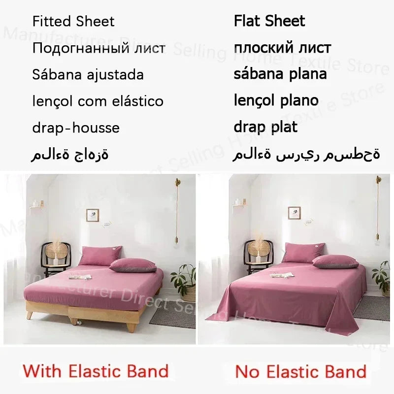 DecorBites™ Cotton Queen Bedding Set: Duvet Cover, Sheets, Quilt Cover, Pillow Covers -Soft & Comfortable