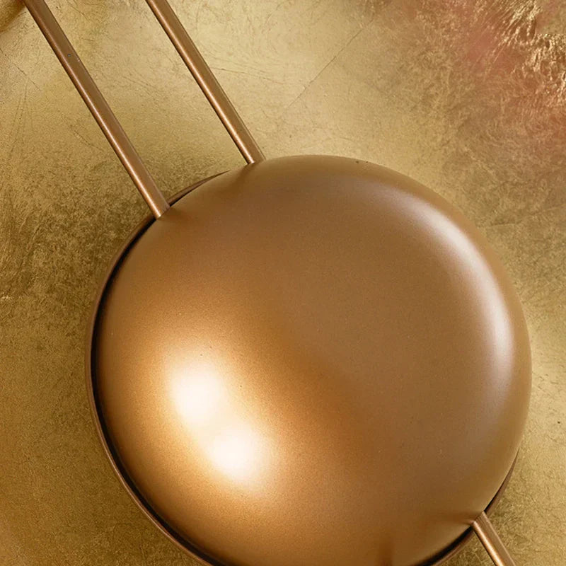 DecorBites™ Gold Round Villa Wall Lamp: Retro LED Lighting for Corridor, Living Room, Bedroom.