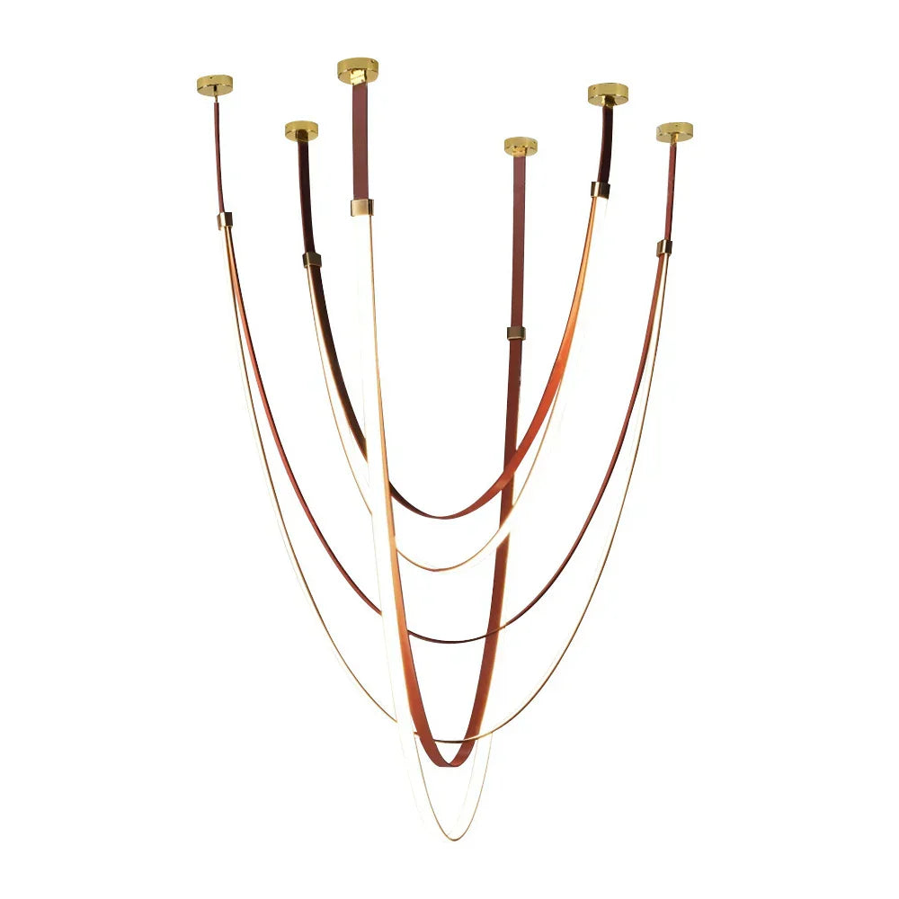 ثريا شريطية طويلة LED DecorBites™ لغرفة المعيشة والفيلا الحديثة
