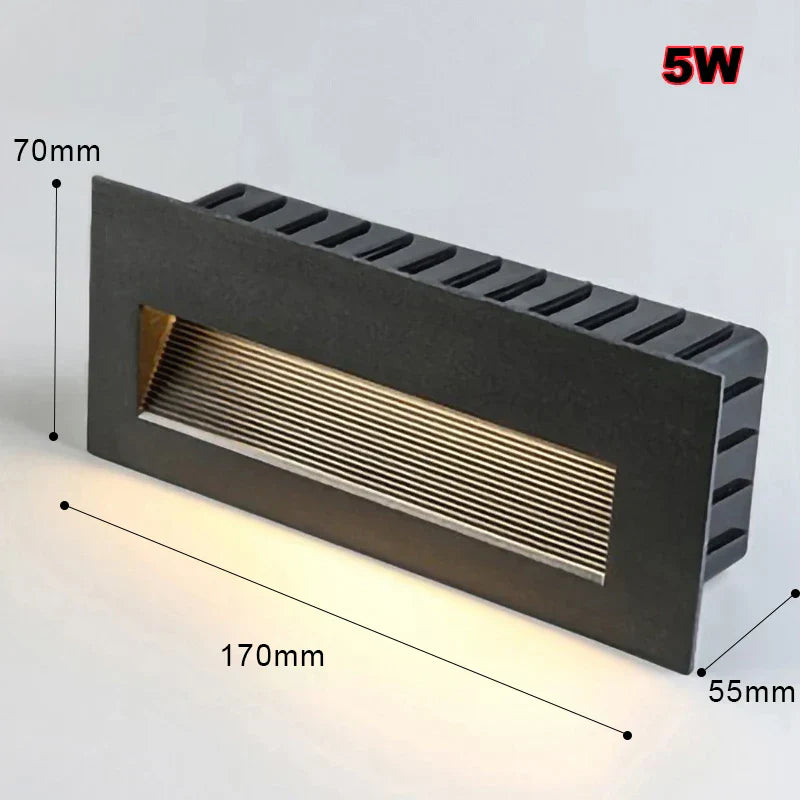 DecorBites™ Applique murale LED encastrée pour marches et escaliers extérieurs, Lampe murale encastrée étanche IP65
