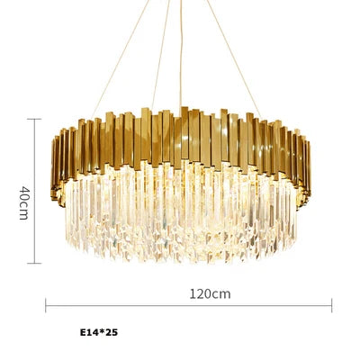 إضاءة ثريا LED كريستال بيضاوية DecorBites™ لغرفة الطعام