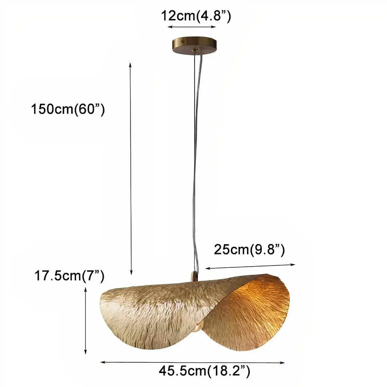 DecorBites™ Gold Lotus Leaf LED Chandelier for Living Room Dining Kitchen Island