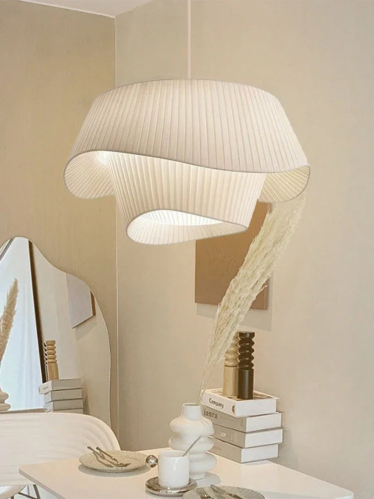 DecorBites™ Designer LED Fabric Pendant Light for Bedroom, Home Decor, Hanging Chandelier