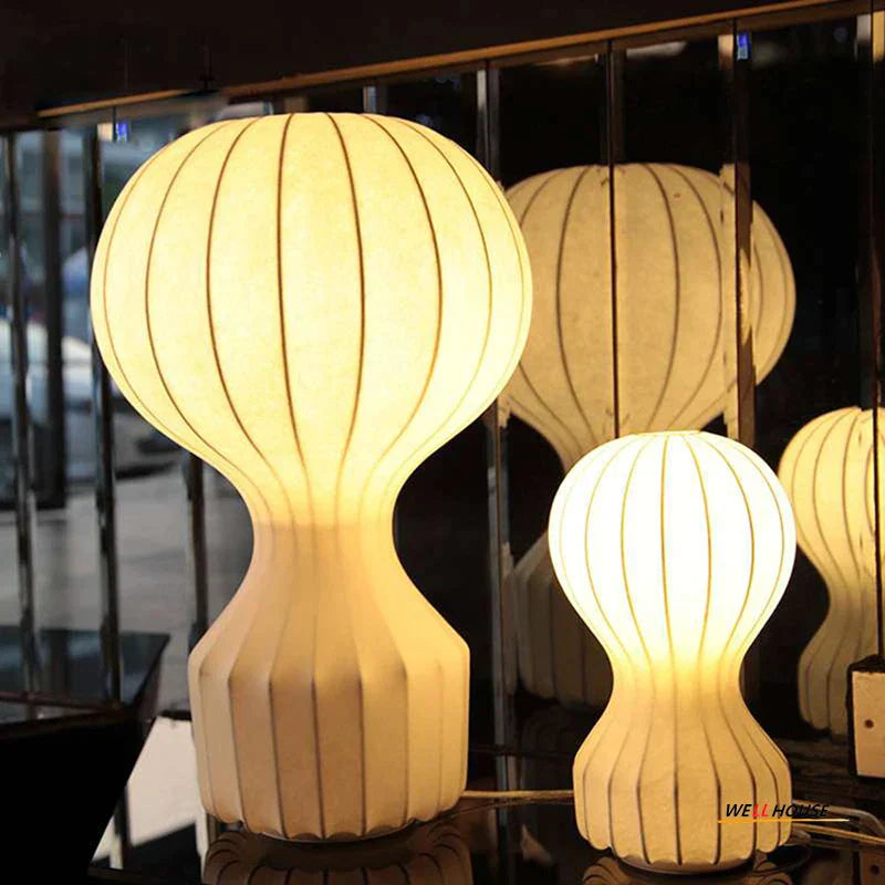 مصباح أرضي من القماش LED من DecorBites™: تصميم عصري لغرف النوم وغرف المعيشة وديكور الفنادق