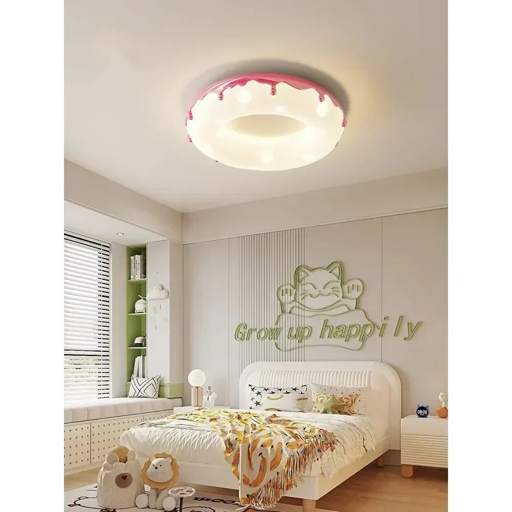 DecorBites™ Doughnut Ceiling Light - Kids Room Full Spectrum Eye Protection LED Bedroom Lamp.