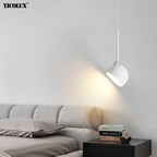 Minimalist Black and White Metal LED Pendant Light