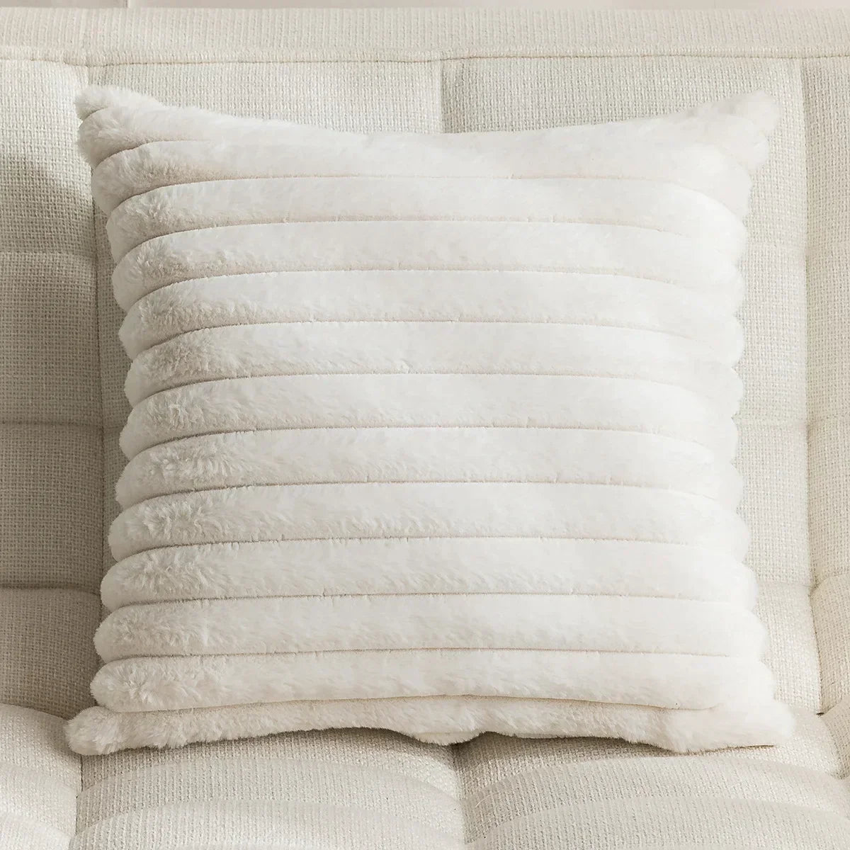DecorBites™ Geometric Jacquard Embroidered Pillow Cover in Modern Minimalist Black and White Style