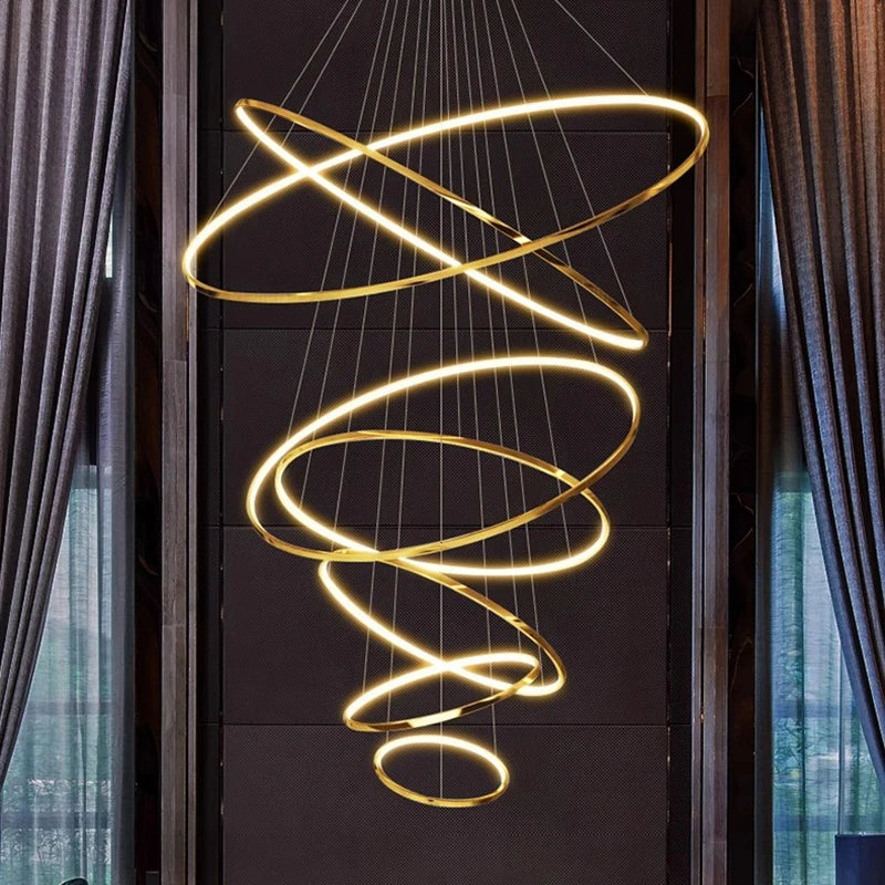 Nordic Acrylic Iron LED Pendant Light Chandelier