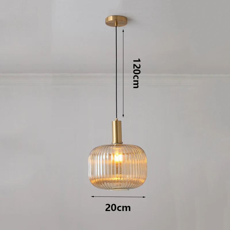 Modern Ring Glass Pendant Light