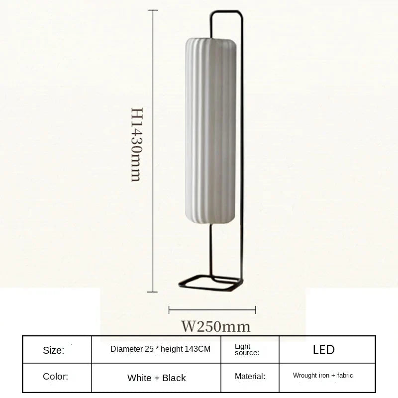 مصباح أرضي LED على الطراز الياباني من DecorBites™ لغرفة المعيشة وغرفة النوم والمقهى