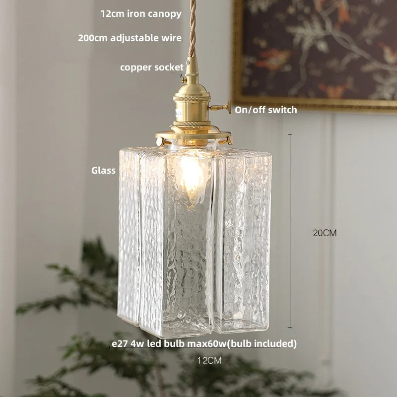DecorBites™ Clear Glass LED Pendant Light - Modern Nordic Design - Adjustable Hanging Lamp