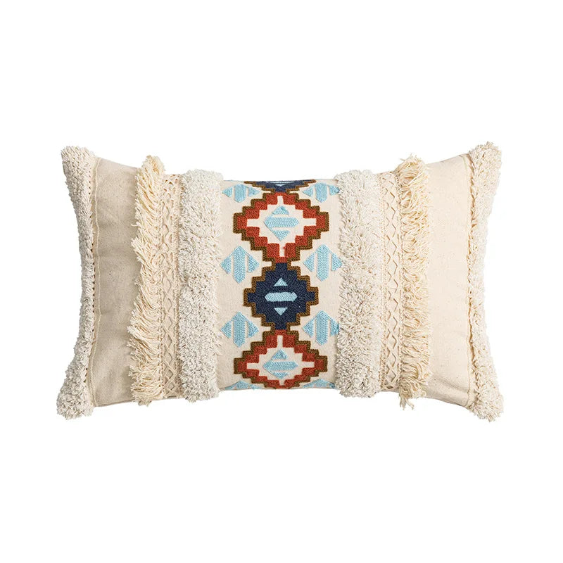 DecorBites™ Geometric Embroidered Cushion Cover - 45x45cm/30x50cm - Ethnical Pattern