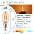 DecorBites™ 1W LED Filament Edison Candle Light Bulb 2200K Dimmable Gold Glass
