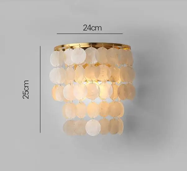 DecorBites™ Gold Shell Chandelier Lanterns for Living Room, Restaurant, and Bedroom