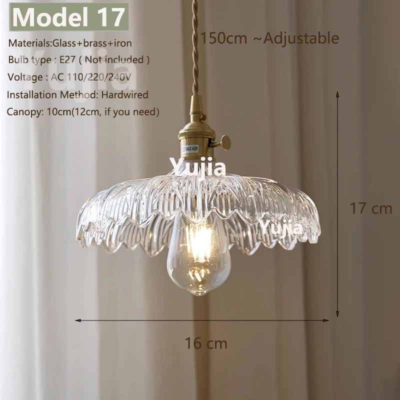 Vintage Green Glass Pendant Light With Brass Details
