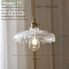 Vintage Green Glass Pendant Light With Brass Details
