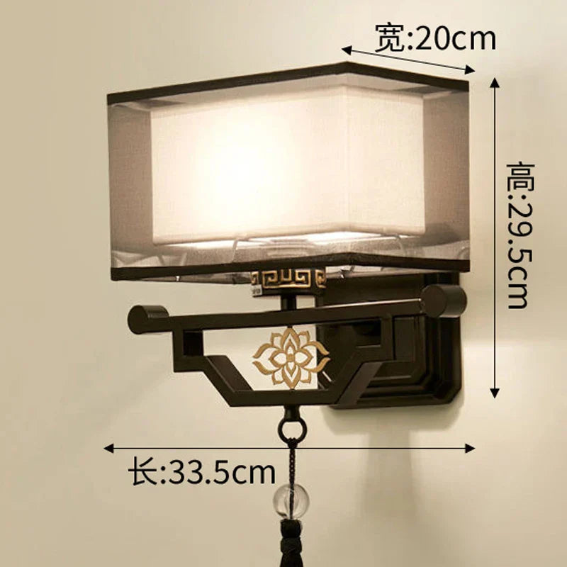 DecorBites™ مصباح حائط قماشي أنيق لغرفة المعيشة وغرفة النوم، وحدات إضاءة LED حديثة