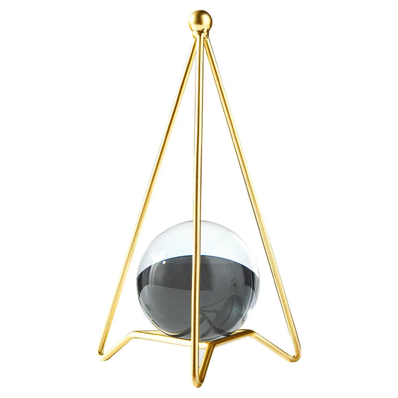 DecorBites™ Crystal Ball Crafts: Nordic Light Luxury Modern Metal Décor for Home and TV Cabinet