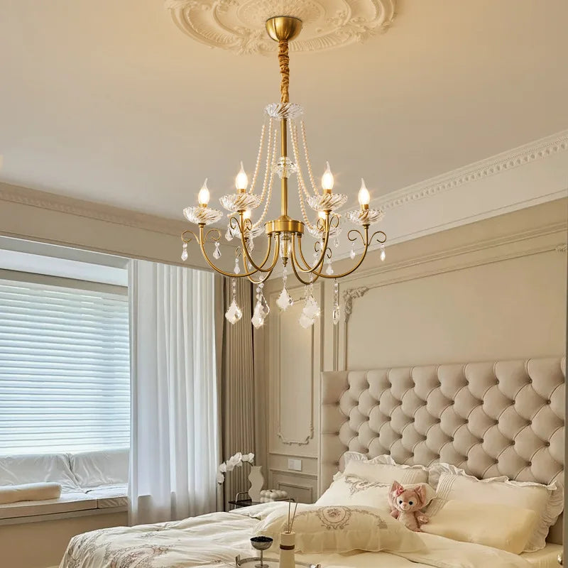 ثريا DecorBites™ الكريستالية بإضاءة LED لغرفة المعيشة، إضاءة فاخرة، مصباح معلق E14