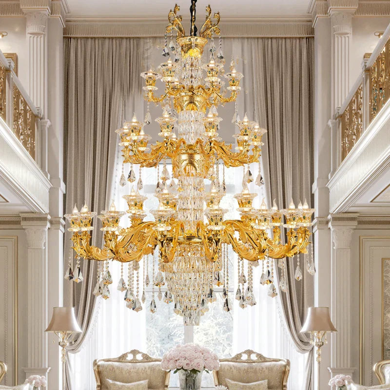 DecorBites™ Jade Crystal Chandelier - Elegant European Style Living Room Lighting