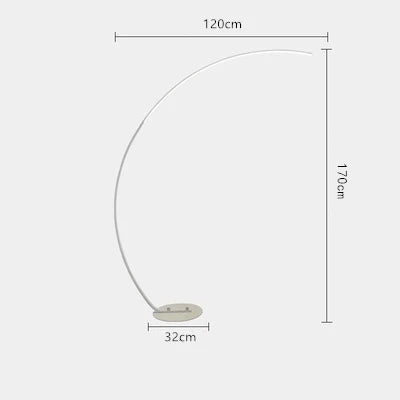 DecorBites™ C-shaped Arc Floor Lamp LED Dimmable Remote Control for Living Room Bedroom