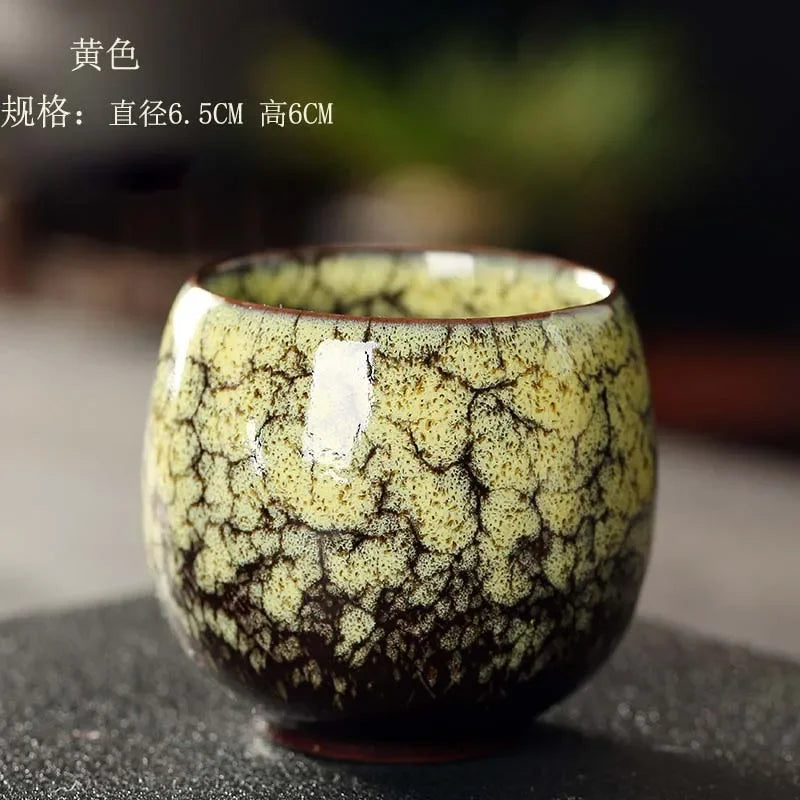 DecorBites™ Egg Style Ceramic Tea Cup Porcelain Kung Fu Cups Set