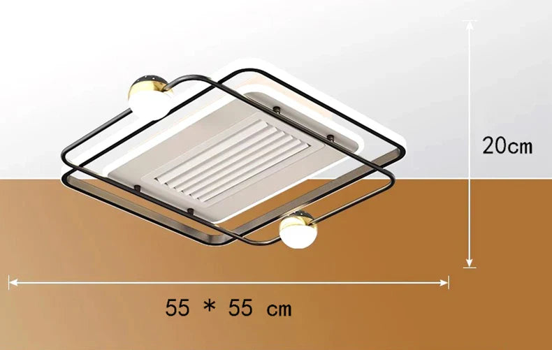 مروحة سقف غرفة نوم الأطفال DecorBites™ مع جهاز تحكم عن بعد وإضاءة LED عصرية