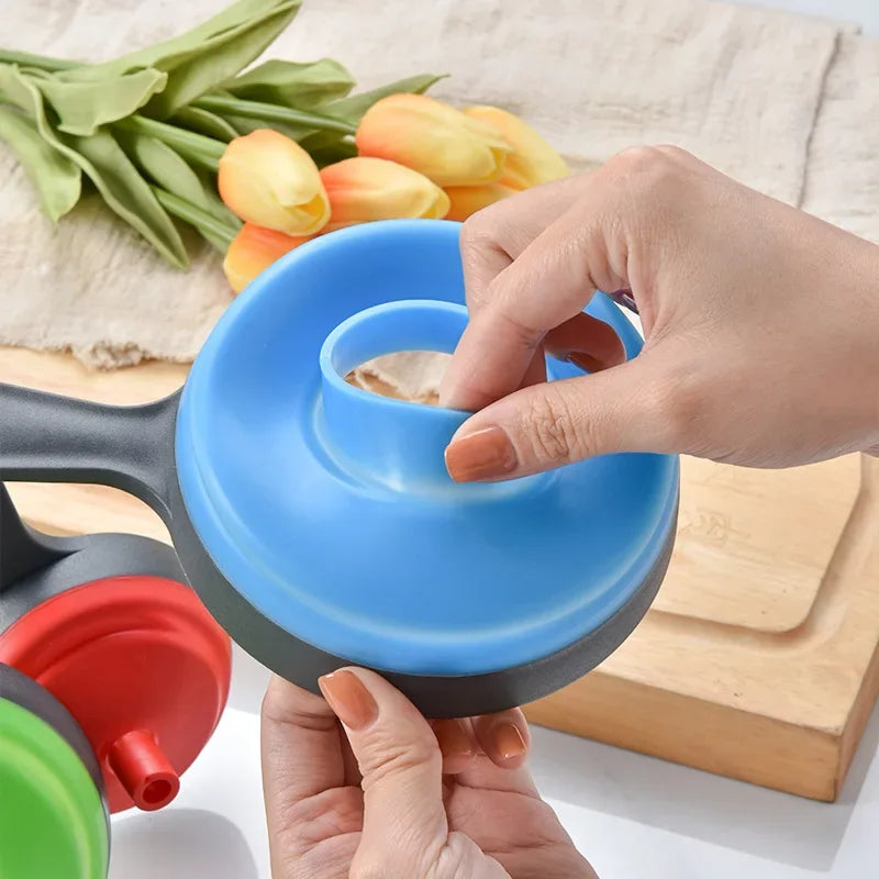 Ensemble d'entonnoirs de cuisine DecorBites™ : Grande/petite ouverture, pliant, trois pièces pour confiture, vidange d'huile et plus