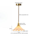 DecorBites™ Cream Glass LED Pendant Lamp - Nordic Minimalist Brass Hanging Light