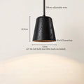 DecorBites™ Glass Ball LED Pendant Lights Black Travertine Wabi Sabi Hanging Lamp