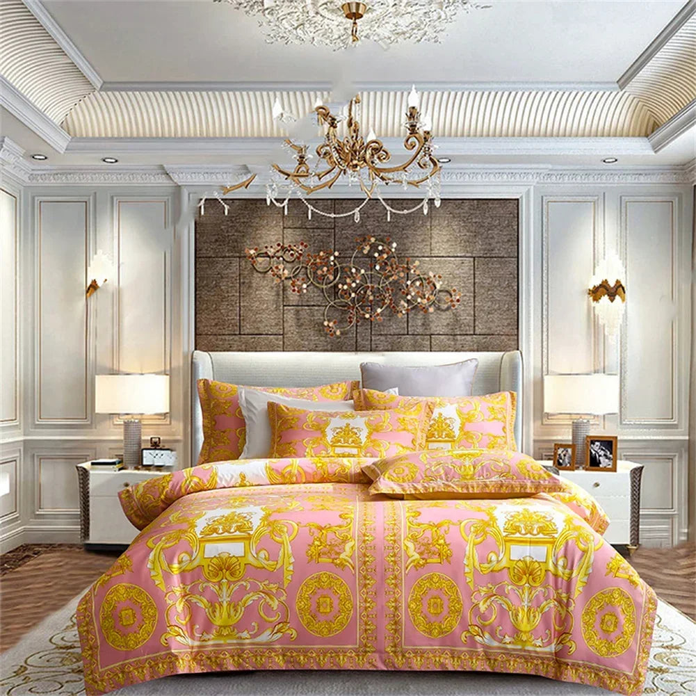 DecorBites™ 1200TC Golden Egyptian Cotton King Queen Bedding Set, Custom Size Option