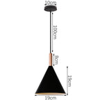 Black Wood Industrial Pendant Light