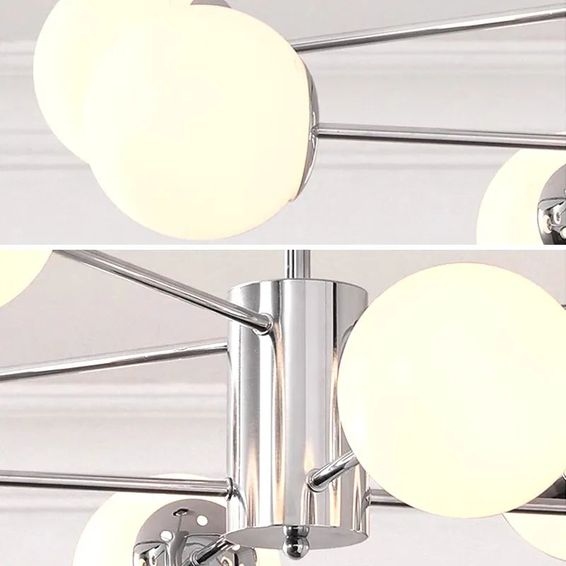 DecorBites™ Glass Ball LED Ceiling Chandelier for Modern Living Room and Bedroom