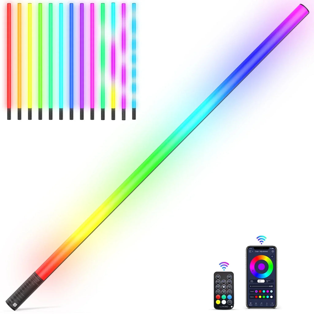 DecorBites™ 120cm RGB Light Stick: APP Controlled LED Atmosphere Lamp for Festivals & Clubs.