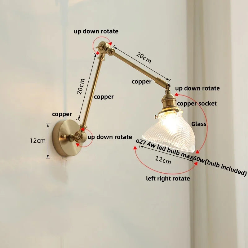 DecorBites™ Ceramic Copper LED Wall Lights with Pull Chain Switch - Nordic Modern Bedside Lamp