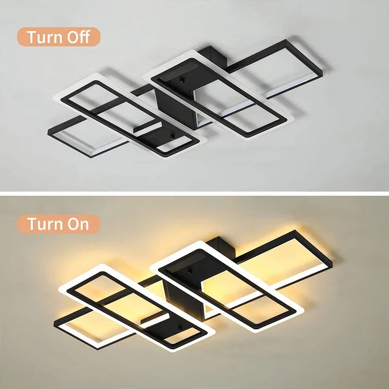 نجفة سقف LED مودرن من DecorBites™: إضاءة ديكور عصرية لغرفة المعيشة وغرفة الطعام والمطبخ