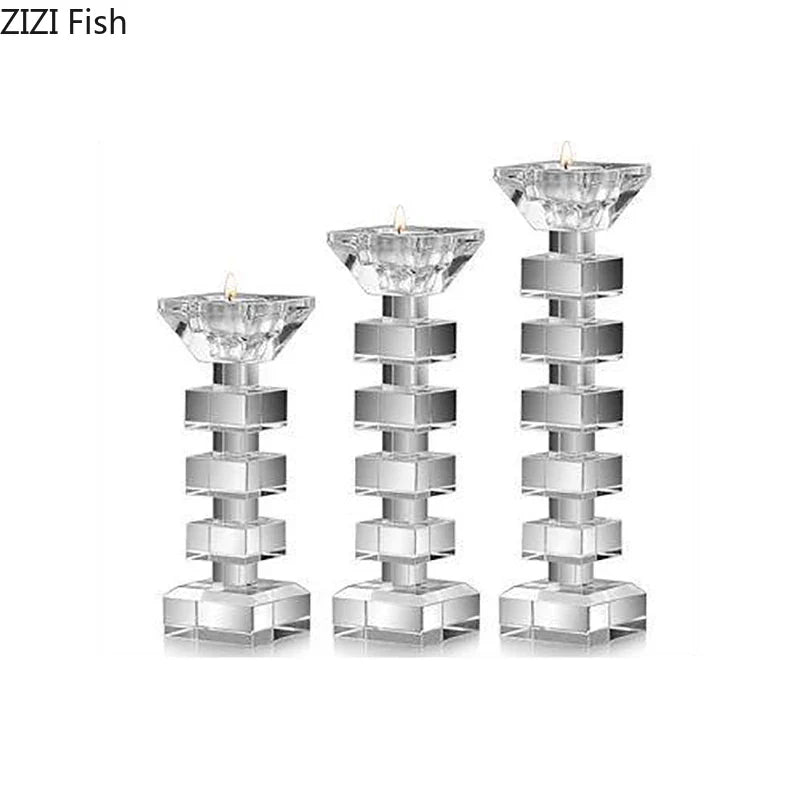 DecorBites™ Crystal Candle Holder Desk Decoration Home Aroma Container