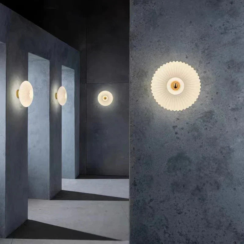 DecorBites™ Glass Ripple LED Wall Lamps for Indoor Home Decoration