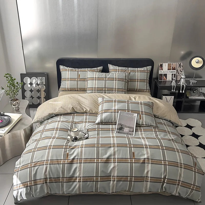 DecorBites™ 100% Cotton Geometric Printed Bed Set - Single Queen Size Bedding