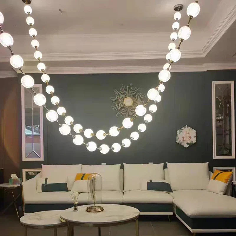 DecorBites™ Elegant Pendant Lights for Duplex Building Hotel Lobby Villa Stair Lamps