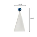 DécorBites™ Ornement Triangle Géométrique Boule Bleue : Figurine Décorative Abstraite