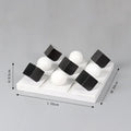 DecorBites™ Geometric Chess Marble Ornament Set for Stylish Home Decor