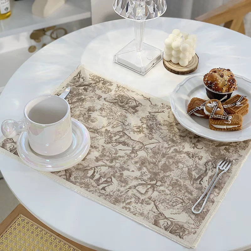 مفارش طاولة الطعام من الكتان القطني DecorBites™ - عازلة للماء والحرارة للمطبخ